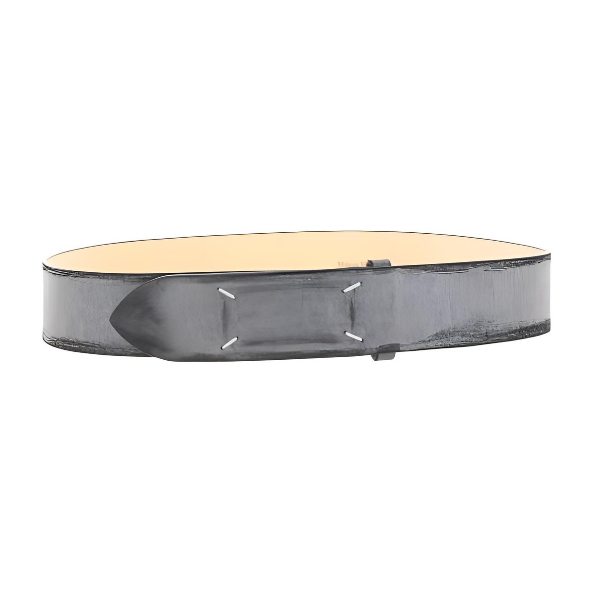 Maison Margiela Smooth Buckle Belt Gray