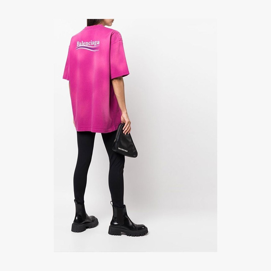Balenciaga FW22 Logo T-Shirt Pink