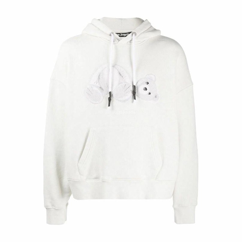 Palm Angels Teddy Bear Hoodie White