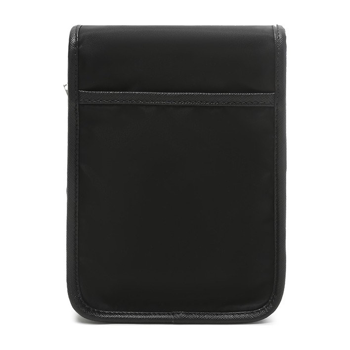 Prada Re-Nylon Triangle Logo Crossbody Bag Black