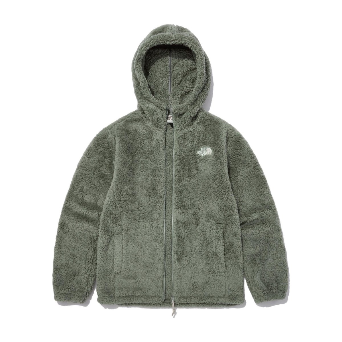 The North Face Logo Fleece Hoodie Olive