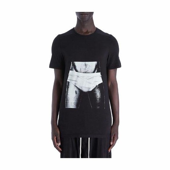 Rick Owens DRKSHDW SS22 Printed Crew Neck T-Shirt Black