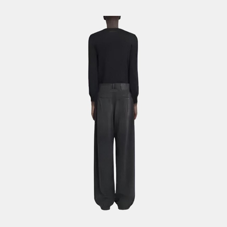 MM6 Maison Margiela Zip Pleated Wide Leg Jeans