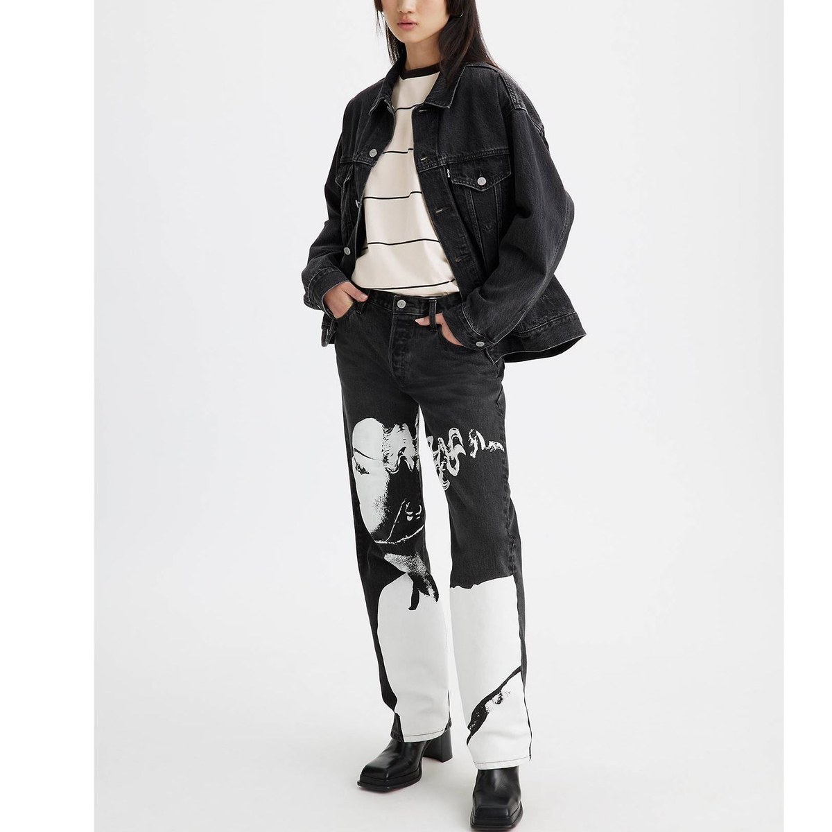 Levis Straight Jeans Black