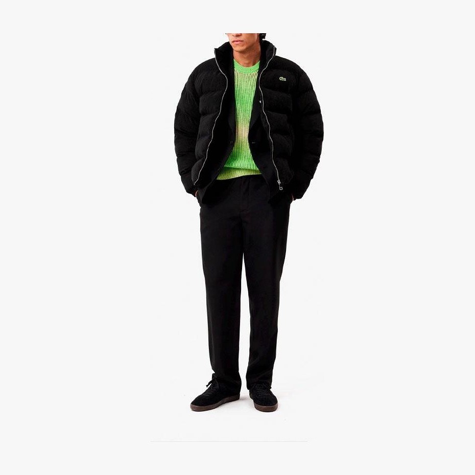 Lacoste Corduroy Zip Jacket Black