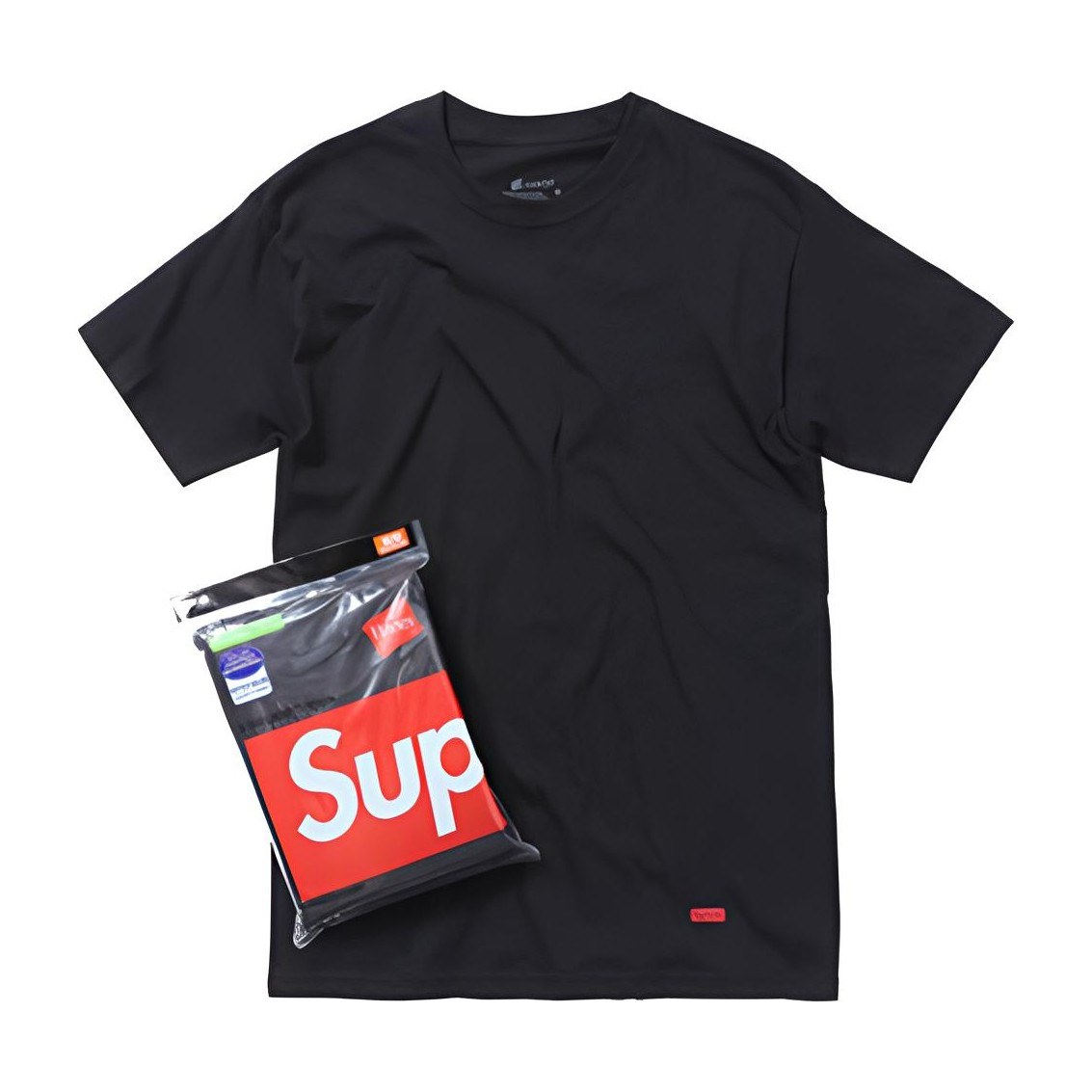 Supreme Hanes Tagless Tees Black