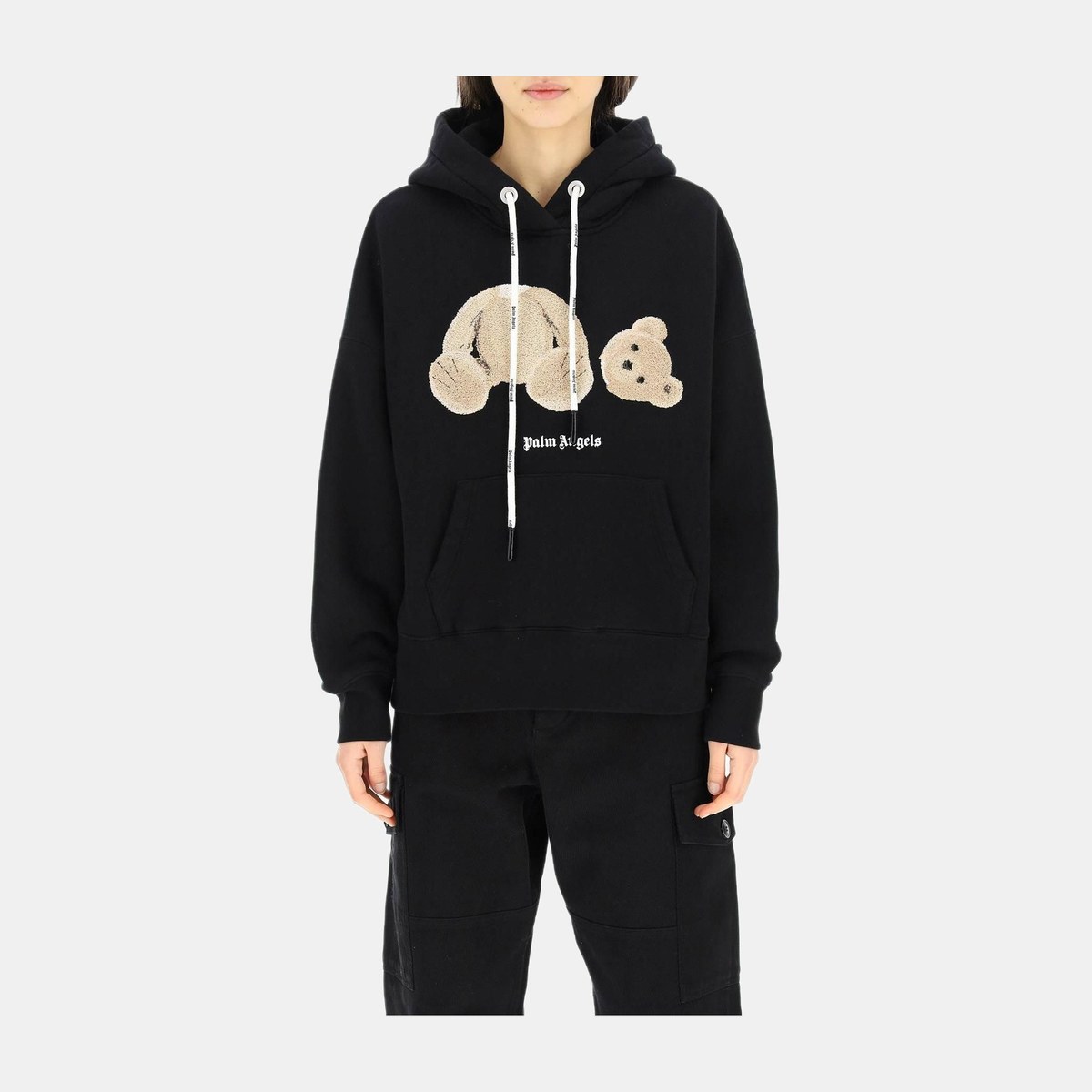 Palm Angels SS22 Animal Embroidered Hoodie Black