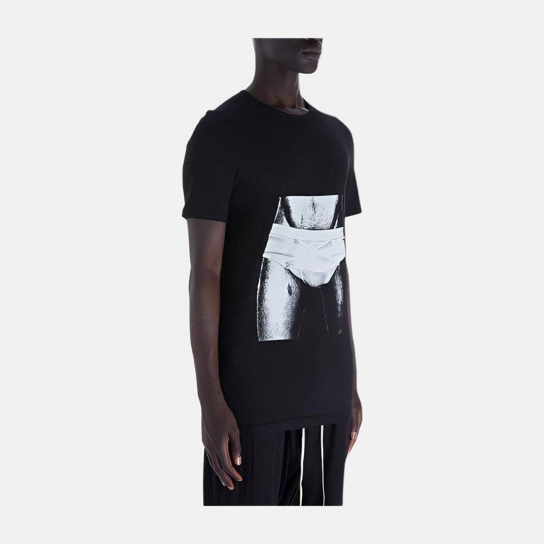 Rick Owens DRKSHDW SS22 Printed Crew Neck T-Shirt Black