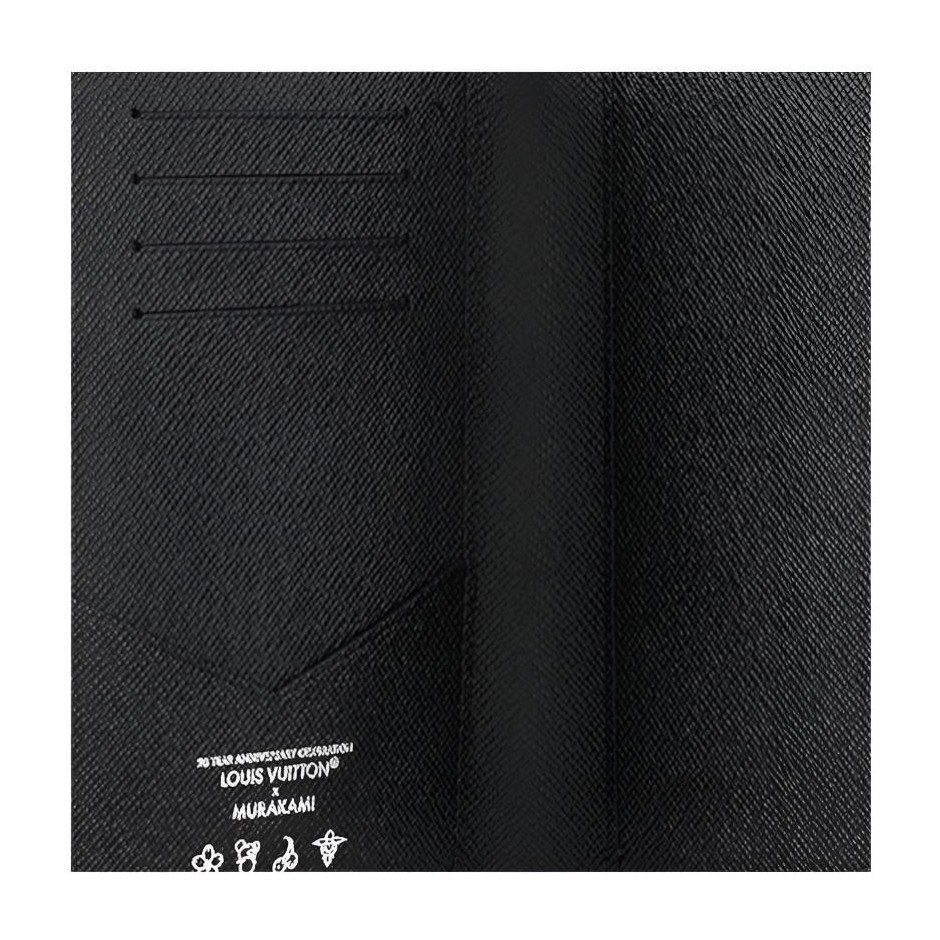 Louis Vuitton x Takashi Murakami Passport Holder Black Multicolor