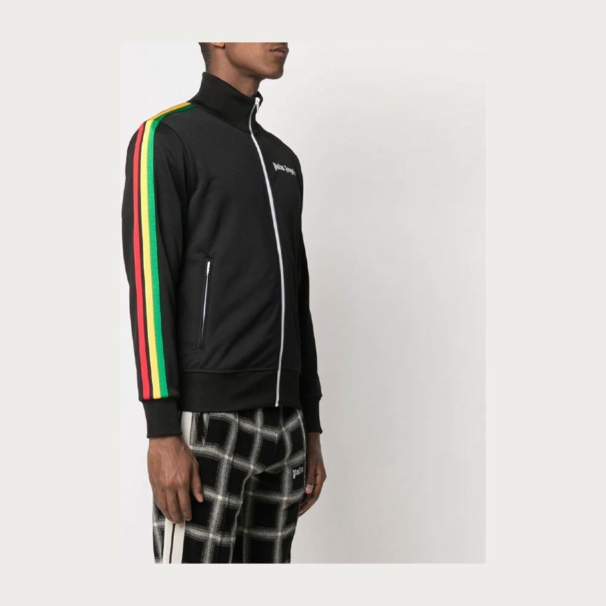 Palm Angels SS21 Rainbow Stripe Logo Track Jacket