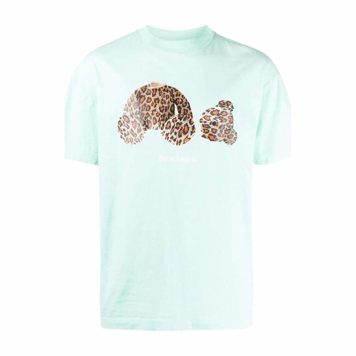 Palm Angels Blue Leopard Bear T-Shirt