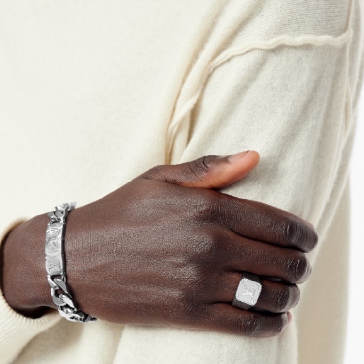 Louis Vuitton Logo Ring Silver
