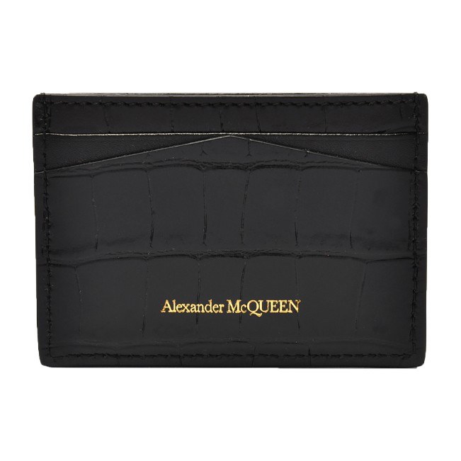 Alexander McQueen Skull Croc Embossed Wallet