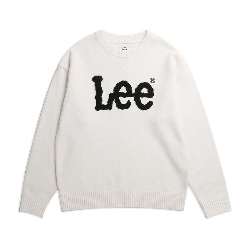 Lee Logo Crewneck Sweater White