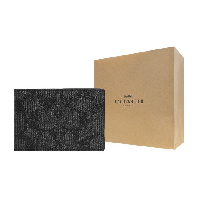 COACH Billfold Wallet 10 Black