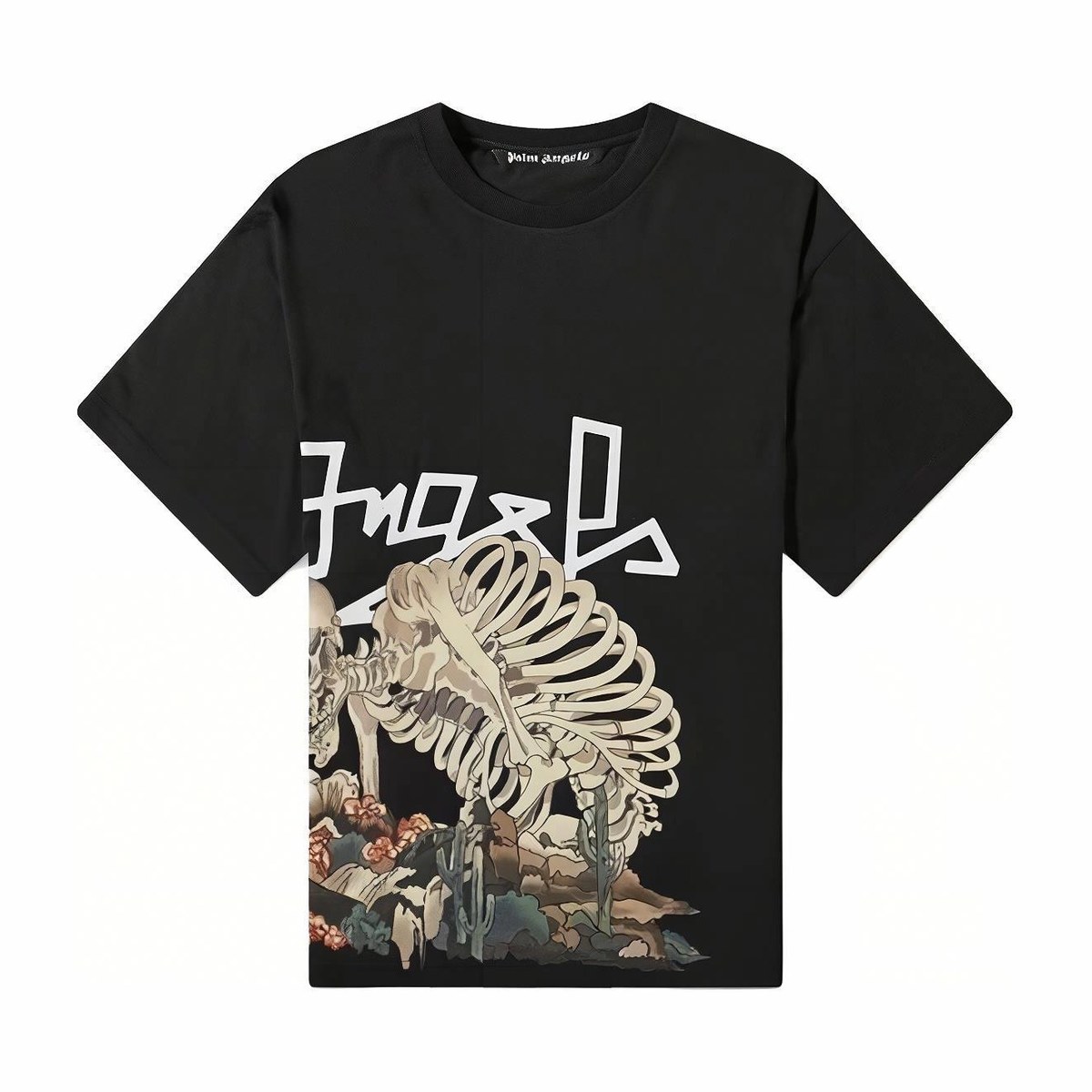 Palm Angels Skull Print T-Shirt Black