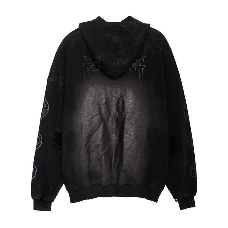 Balenciaga FW23 Logo Hoodie Black