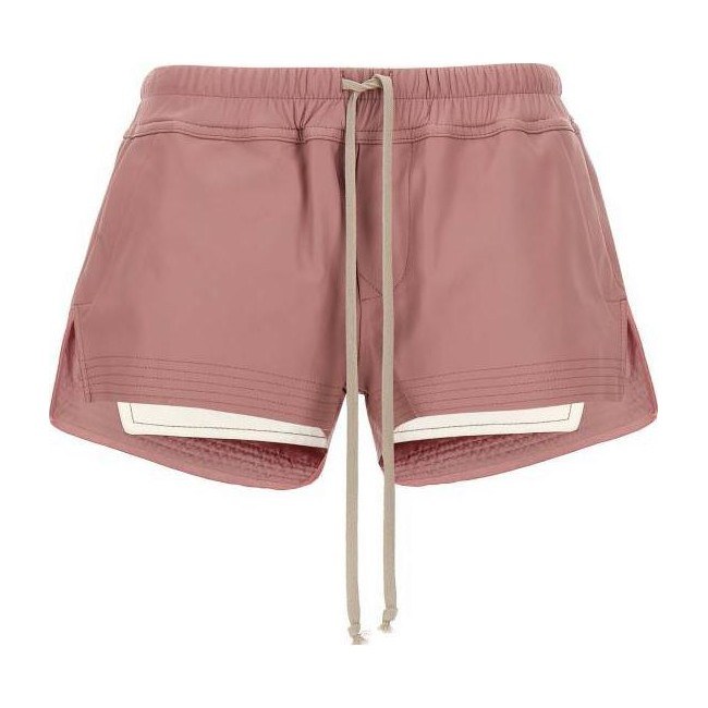RICK OWENS RO Colorblock Drawstring Shorts Pink