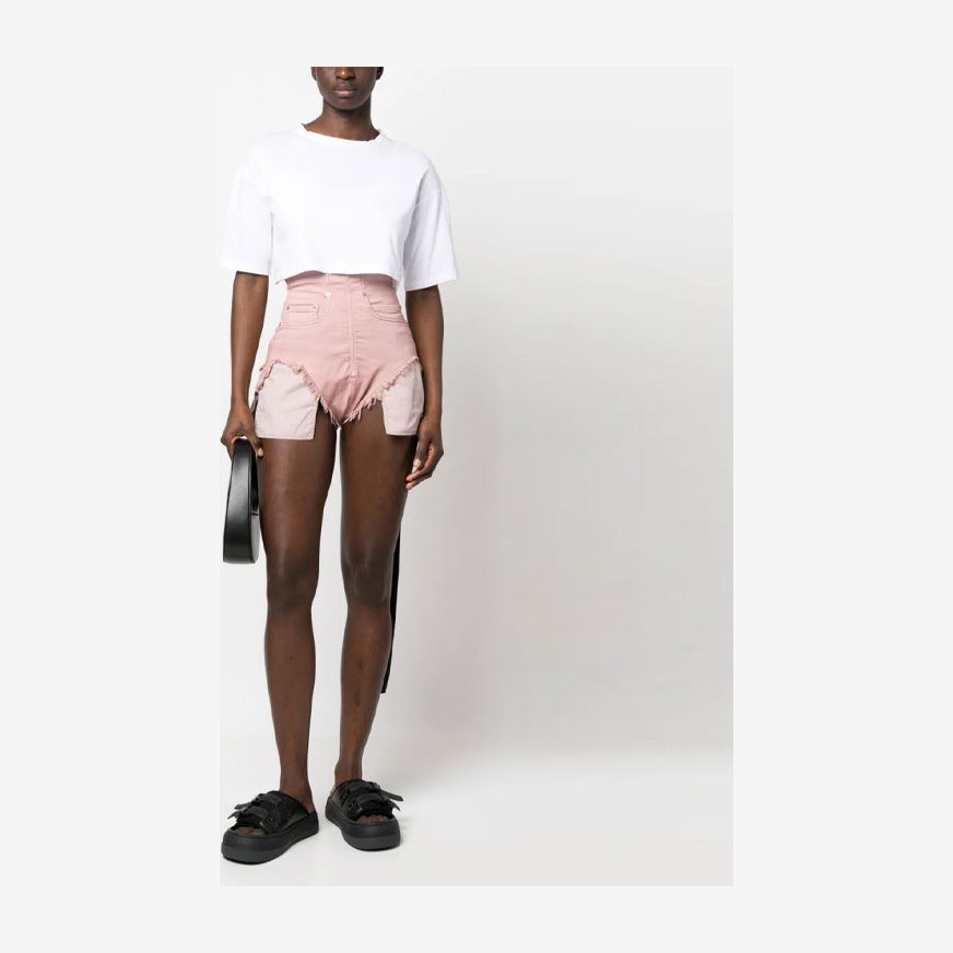 Rick Owens DRKSHDW SS23 Pink Denim Shorts