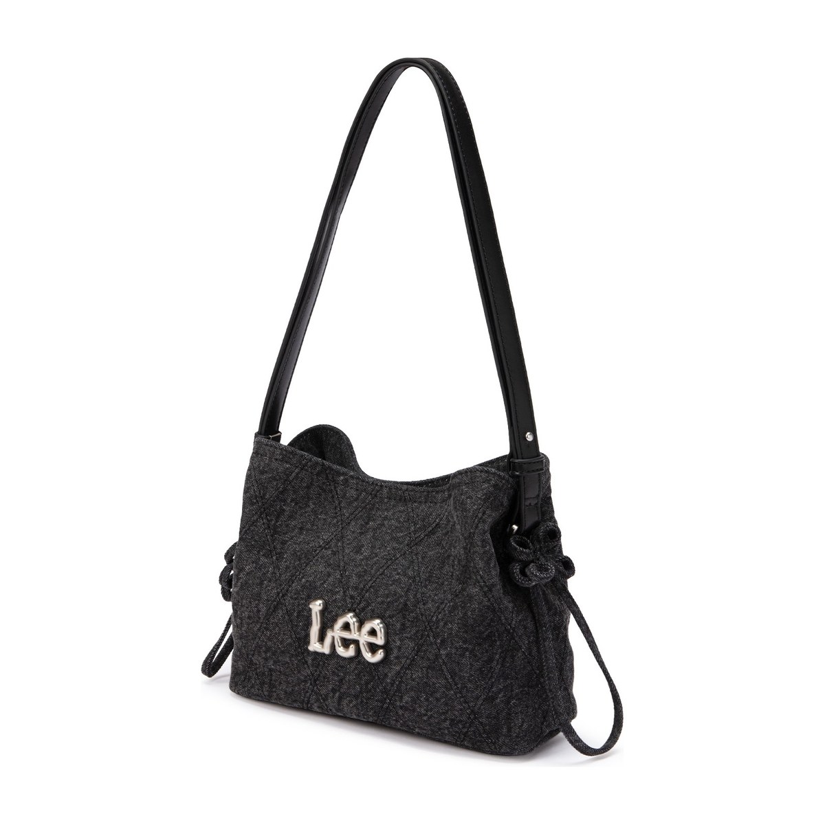 Lee Denim Quilted Shoulder Bag Black