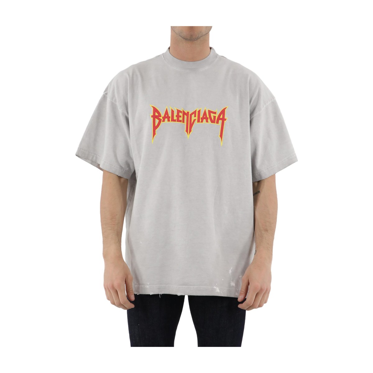 Balenciaga Metallica SS22 T-Shirt Grey