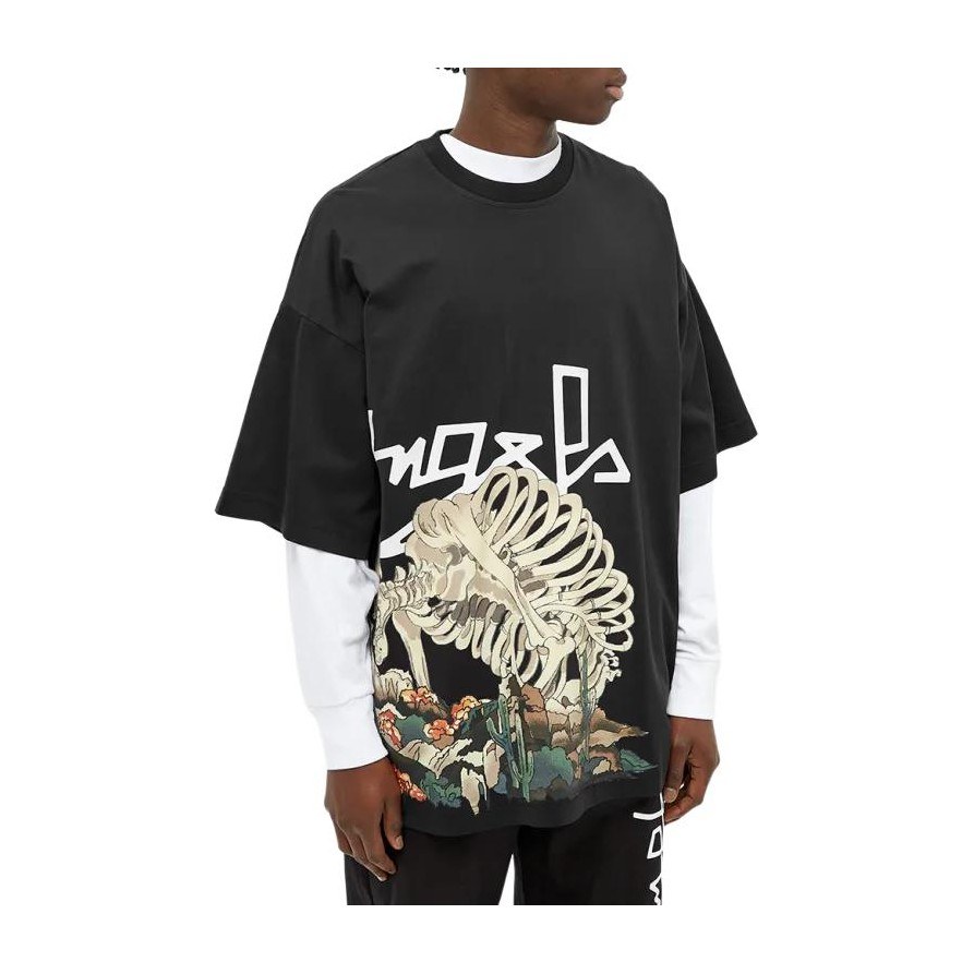 Palm Angels Skull Print T-Shirt Black