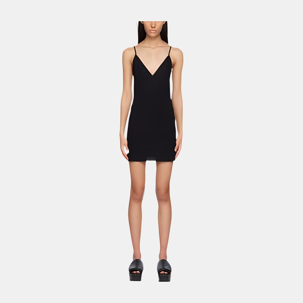 Rick Owens V-Neck Sleeveless Dress Black