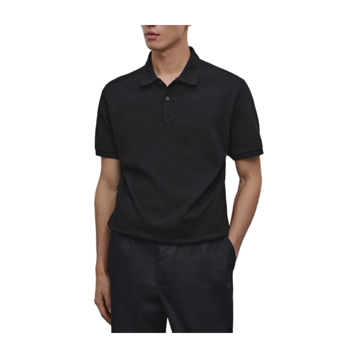Massimo Dutti Polo Shirt Black