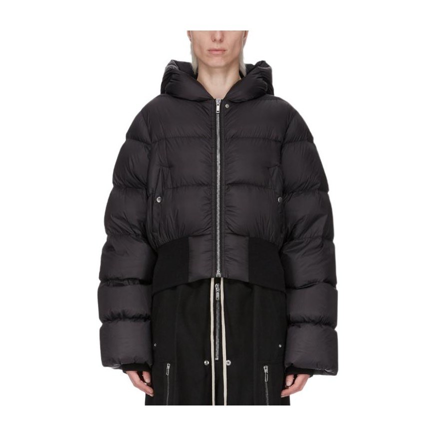 RICK OWENS RO Zip Hoodie Down Jacket Women