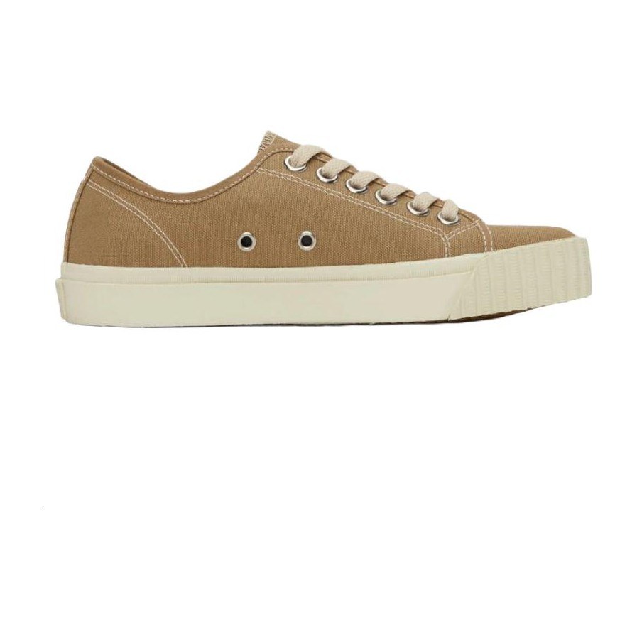 Maison Margiela Tabi Low Canvas Sneakers Light Brown