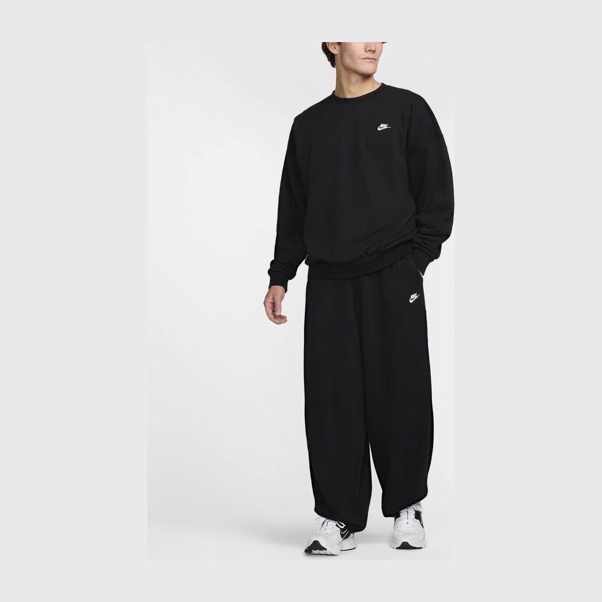 Nike Club FT Oversized Crew Black