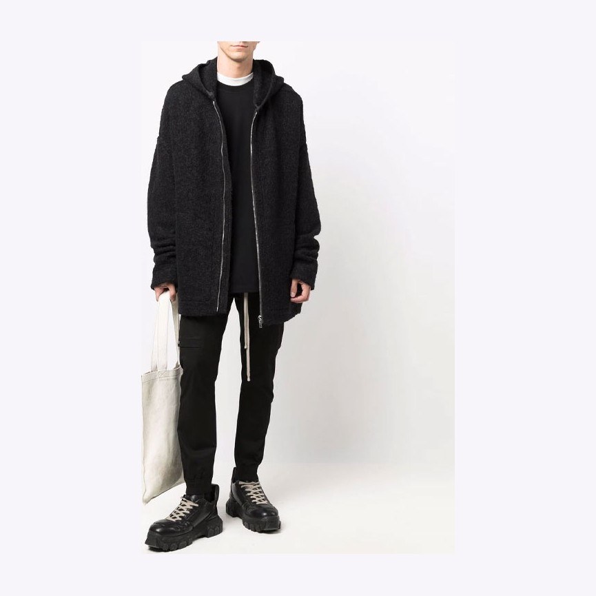 Rick Owens FW21 Black Pullover Sweatshirt