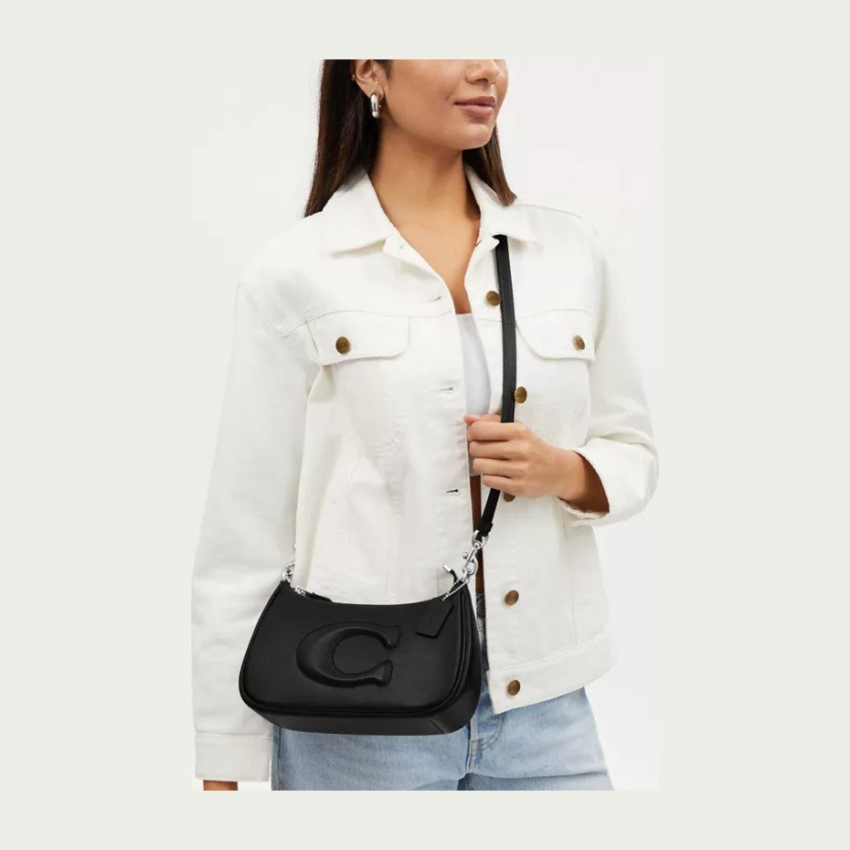COACH Teri 24 Silver Black