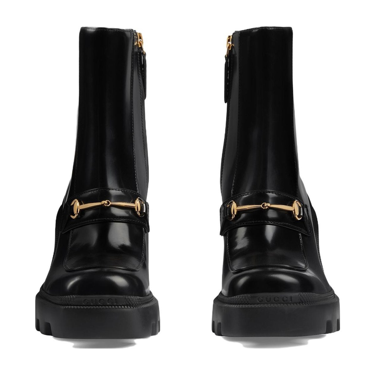 Gucci Leather Ankle Boots Black