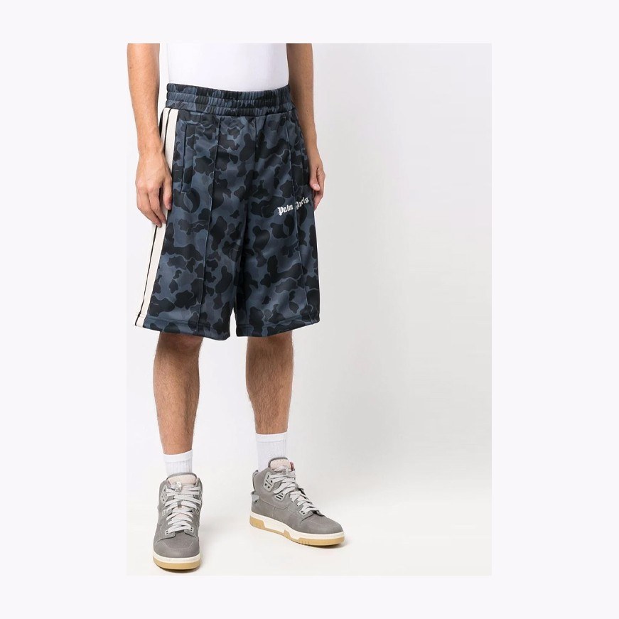 Palm Angels Camo Print Shorts Black