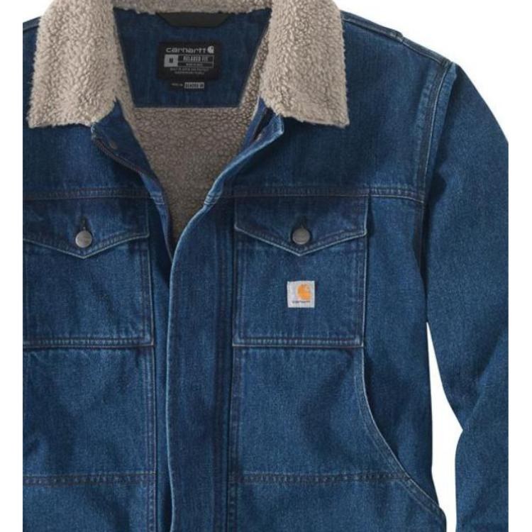Carhartt 105478 Denim Sherpa-Lined Jacket