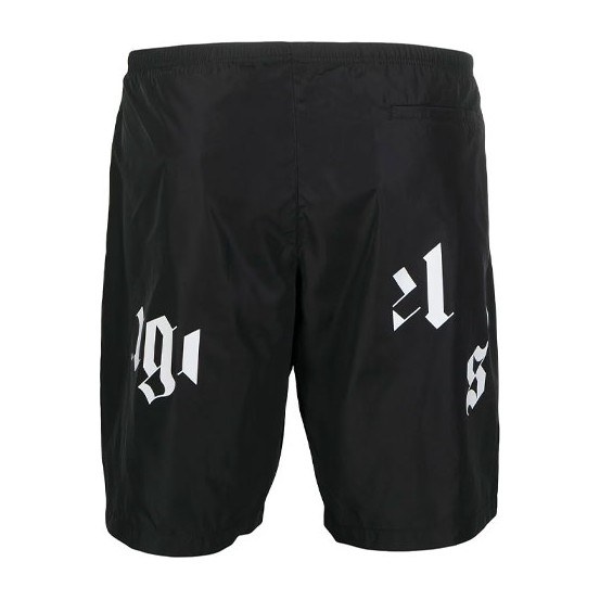 Palm Angels SS21 Broken Logo Beach Shorts Black