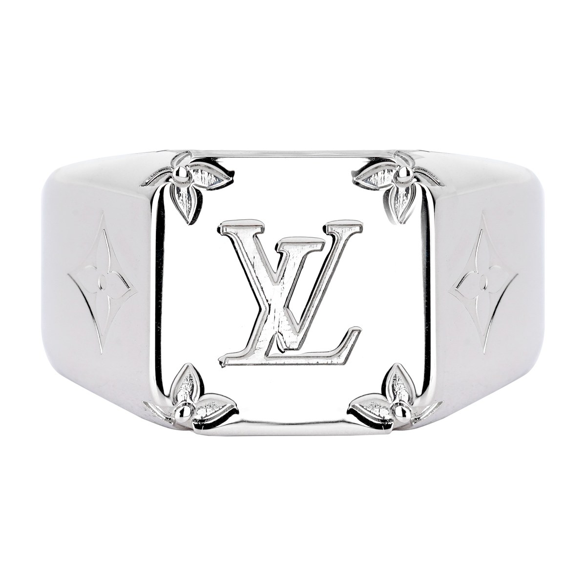 Louis Vuitton Logo Ring Silver