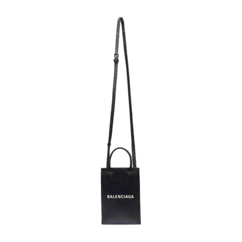 Balenciaga Shopping Logo Mini Tote Bag Black