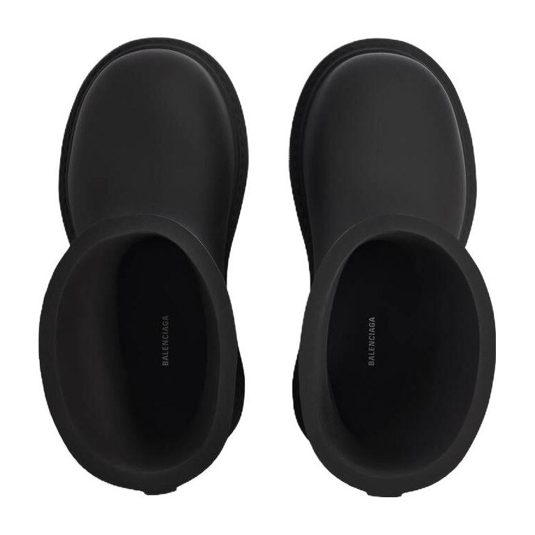 Balenciaga Round Toe Slip-On Boots Black