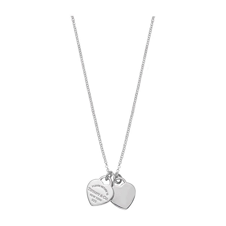 Tiffany & Co. Return to Tiffany Mini Double Heart Pendant Necklace
