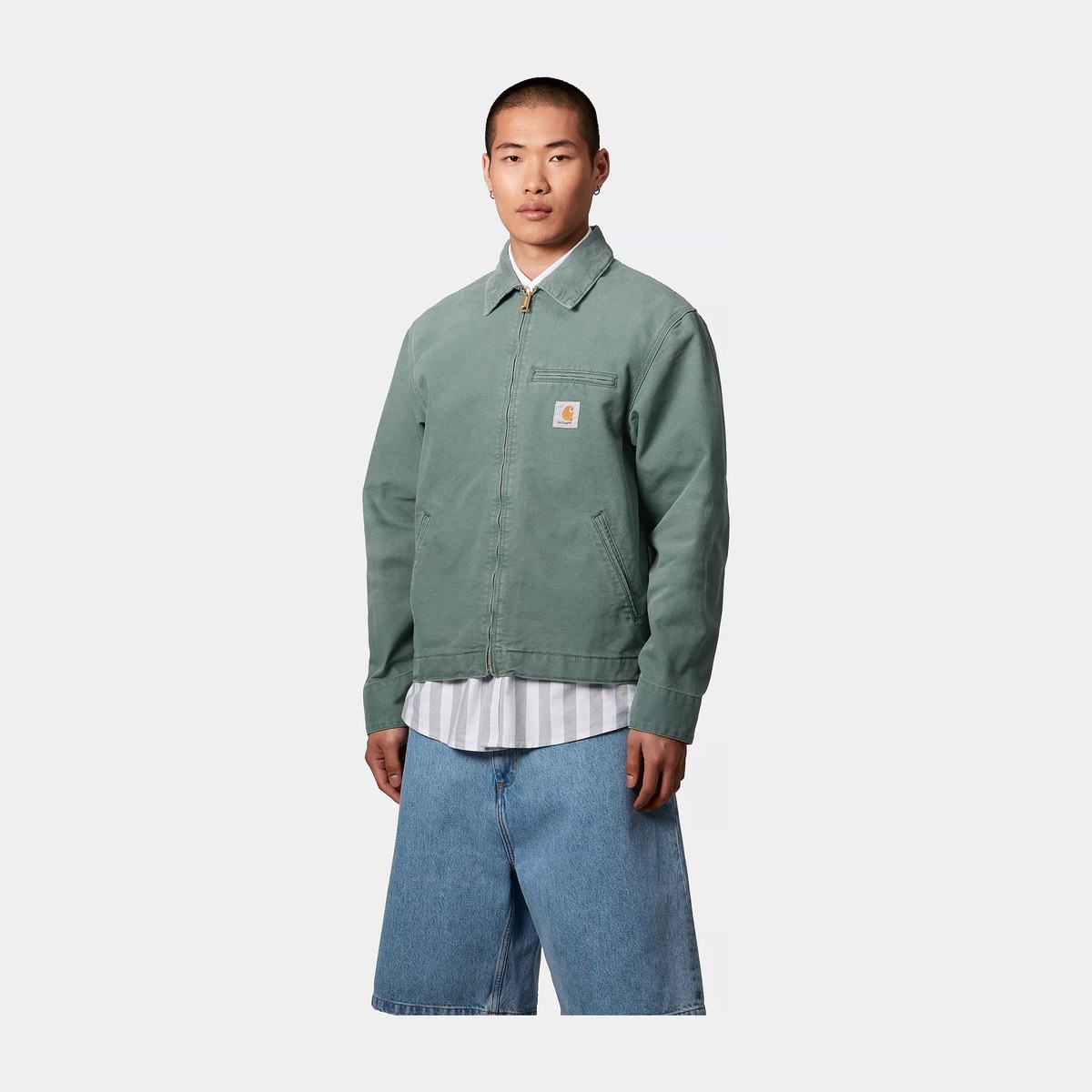 Carhartt WIP Detroit Jacket Silver Pine Green