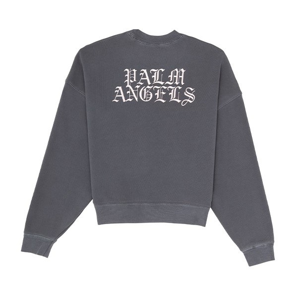 Palm Angels Burning Head Crewneck Sweatshirt Grey