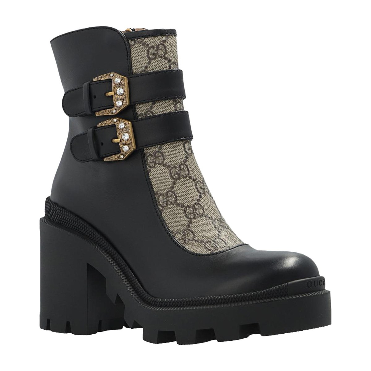 Gucci Leather Ankle Boots Black