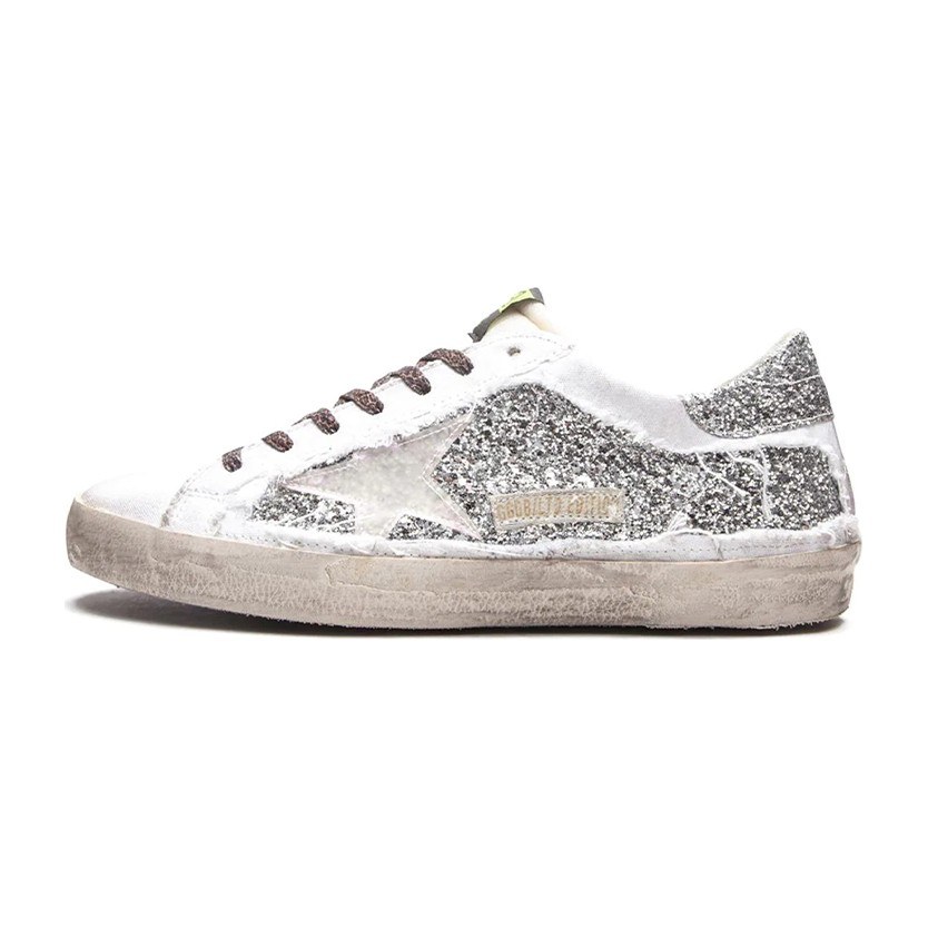 Golden Goose Super-Star Silver Distressed