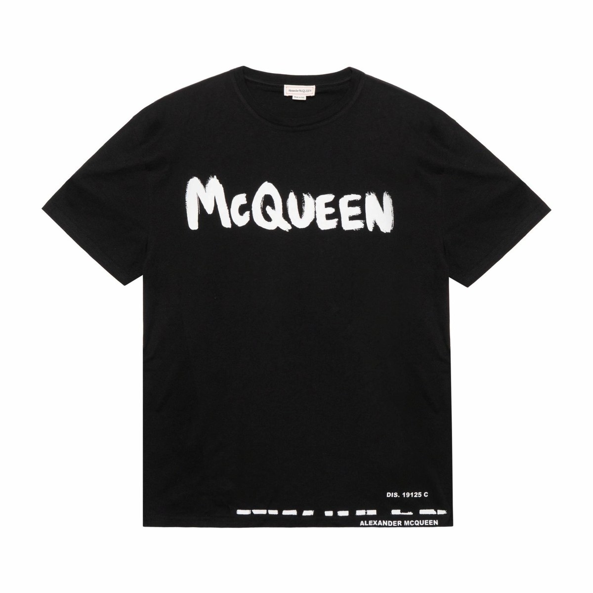 Alexander McQueen Letter Print T-Shirt Black