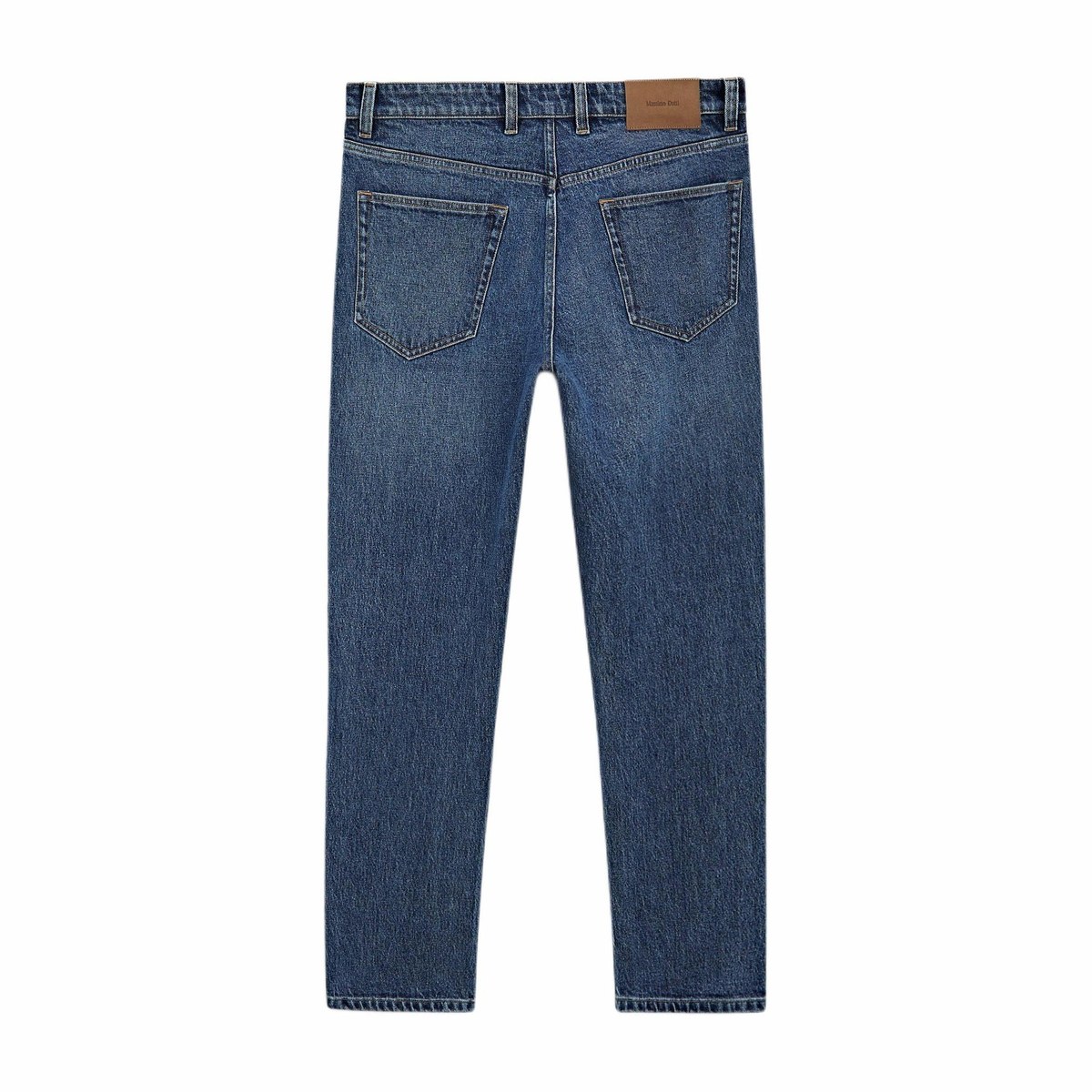 Massimo Dutti Mid-Rise Tapered Jeans Blue