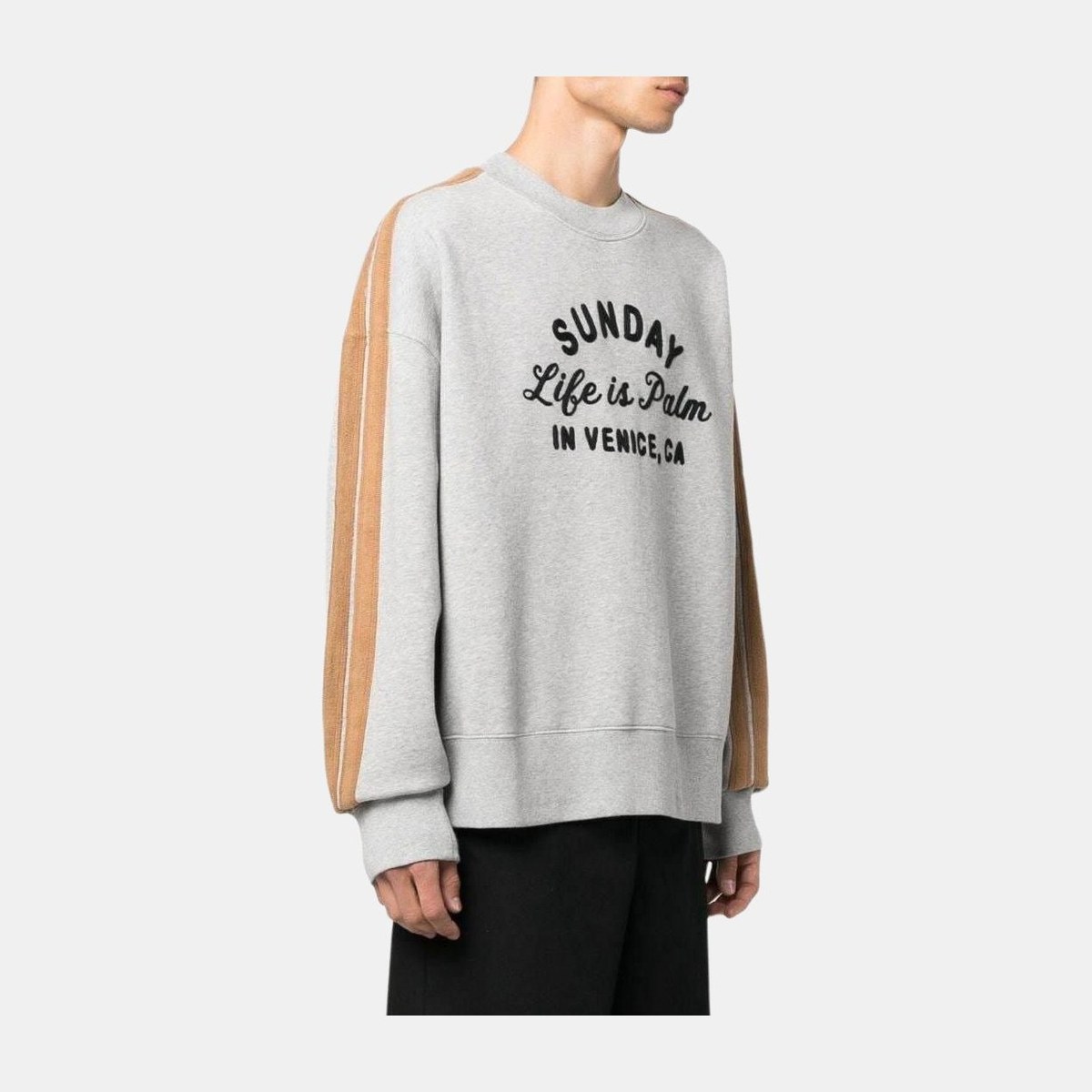 Palm Angels FW22 Grey Crewneck Sweatshirt