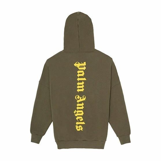 Palm Angels SS21 Logo Hoodie Green