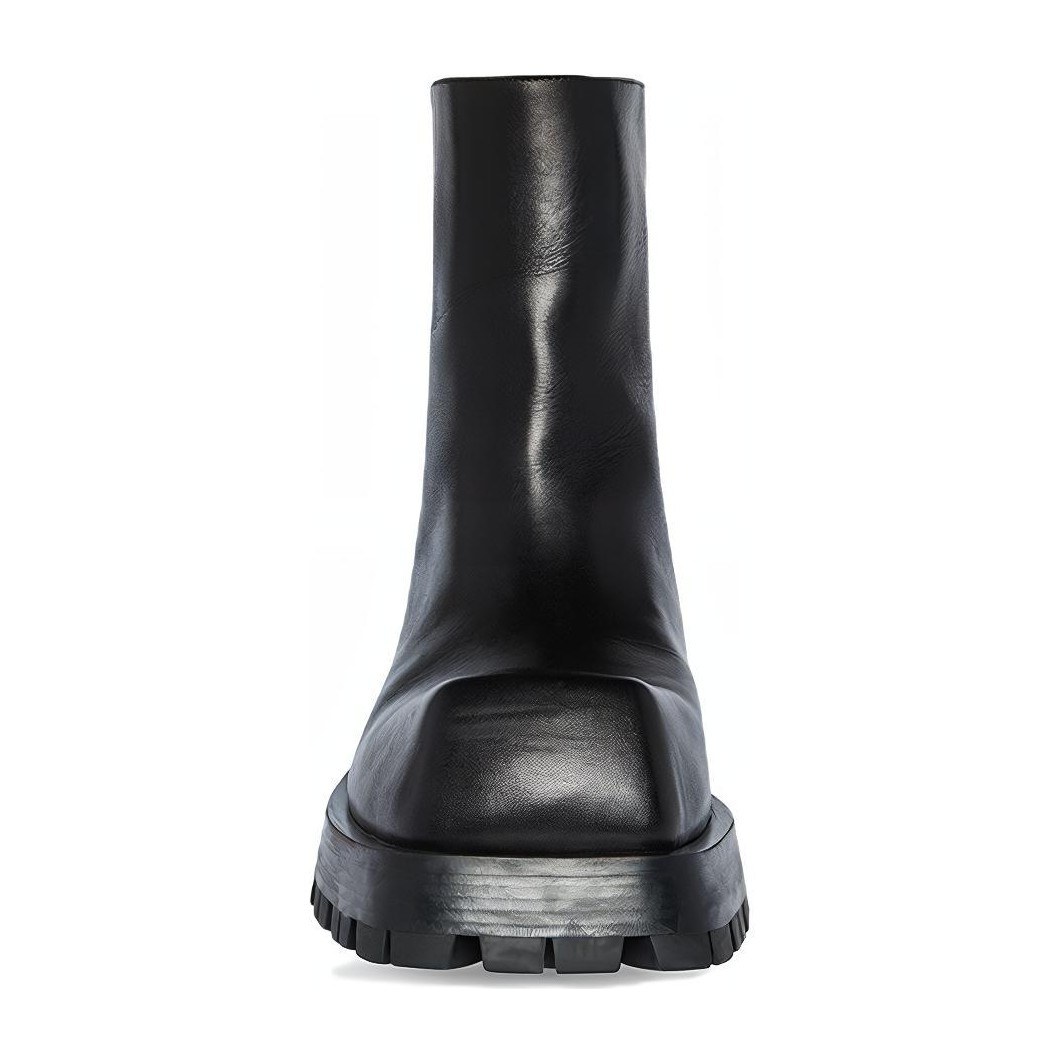 Balenciaga Trooper Leather Boots Black